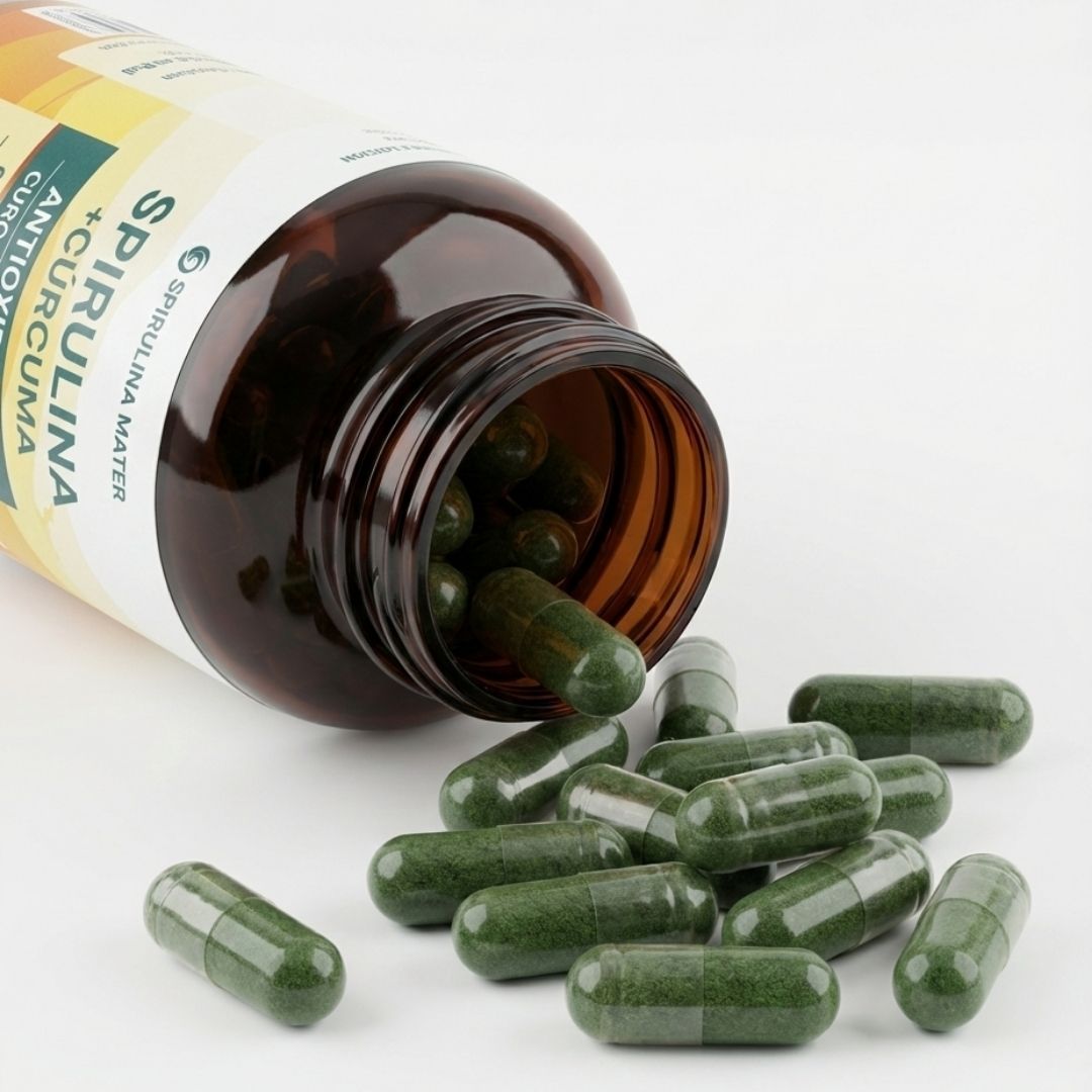 Spirulina + Cúrcuma en Cápsulas 90 Unidades