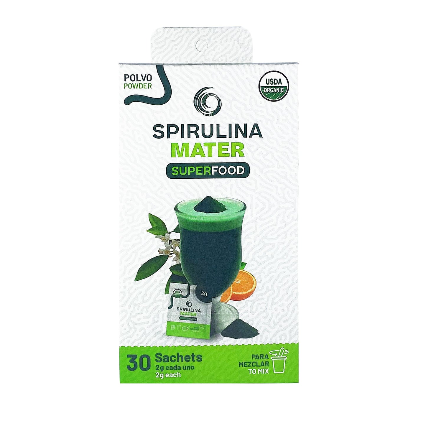 Caja de 30 Sachet 2gr. Spirulina en polvo