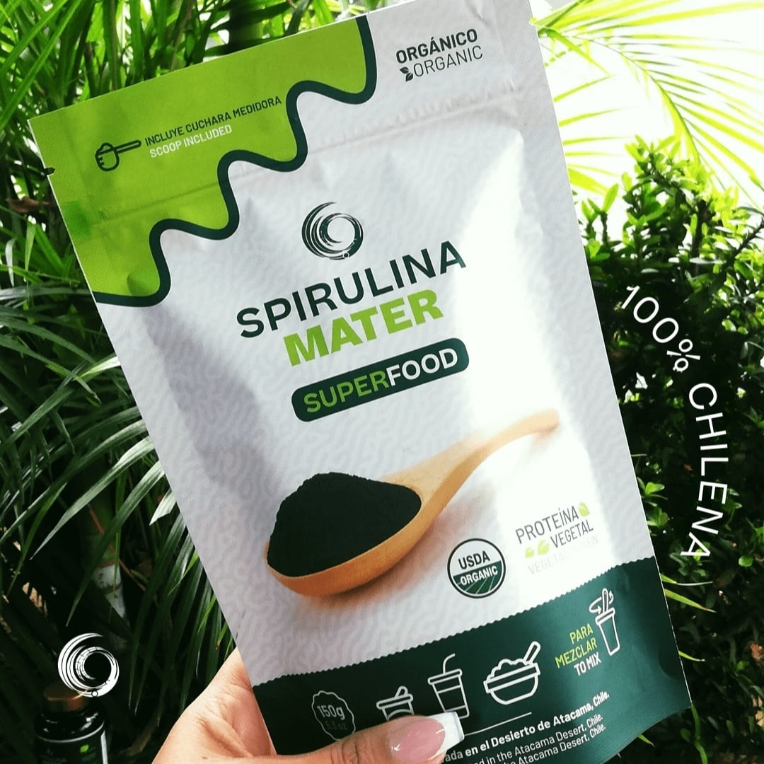 Bolsa Spirulina Mater en polvo de 150 gramos.