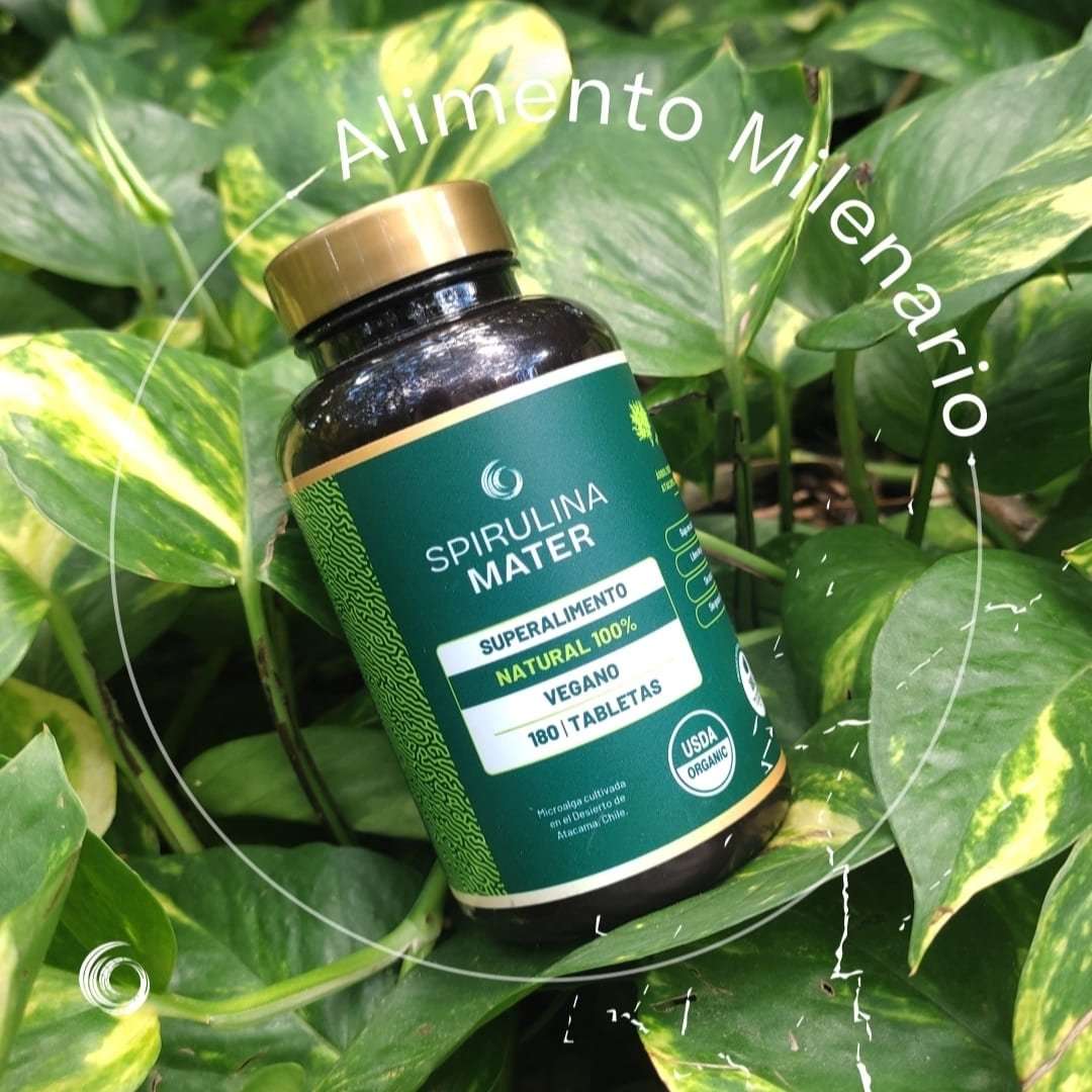 Spirulina Chilena en Tabletas | Frasco de 180 unid. - Spirulina Mater