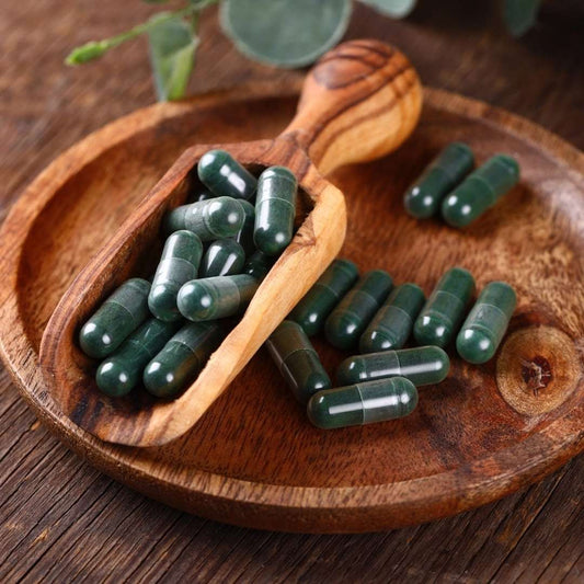 Spirulina + Lecitina de Soya | Frasco de 150 Cápsulas - Spirulina Mater