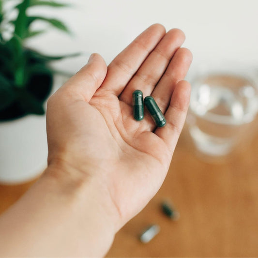 Spirulina + Chía en Cápsulas | Frasco 150 cápsulas - Spirulina Mater