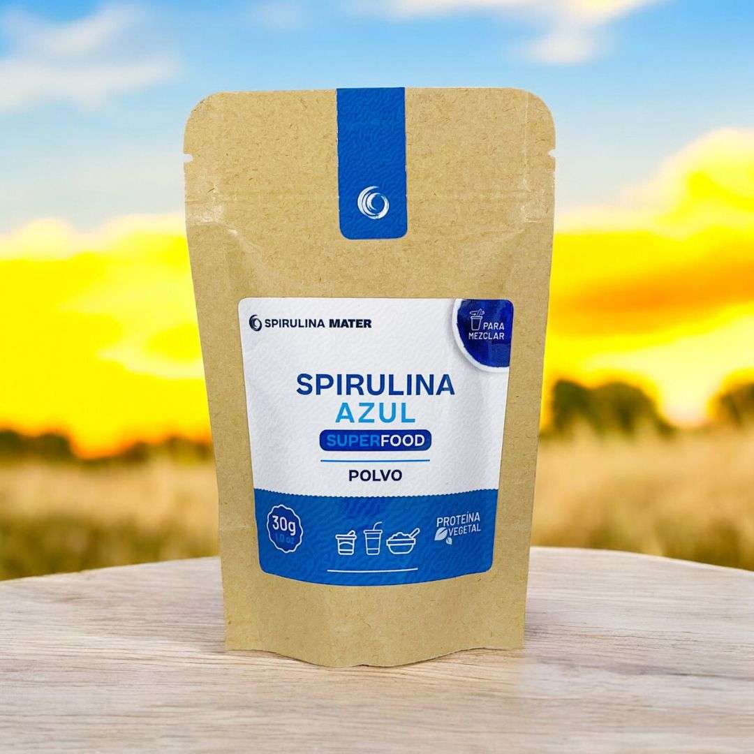 Spirulina Azul en Polvo 30g | Ficocianina 100% Chilena - Spirulina Mater