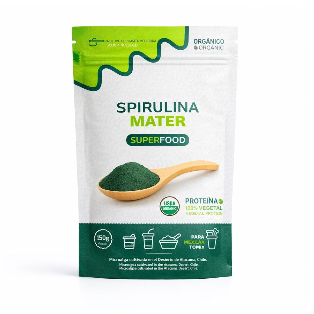 Organic spirulina powder 150 grams.