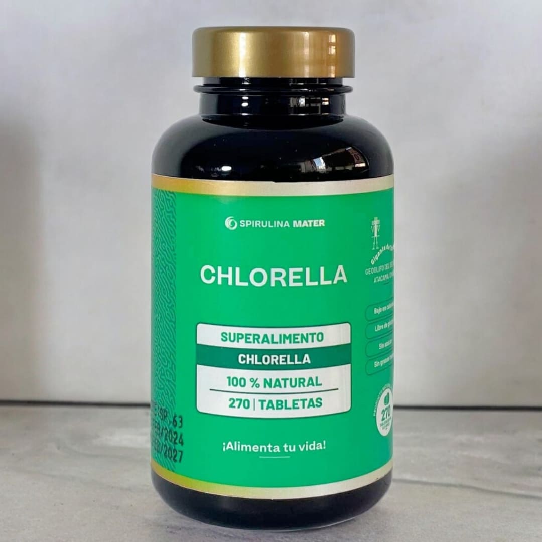 Frasco de Chlorella en Tabletas - 270 tabletas - Spirulina Mater