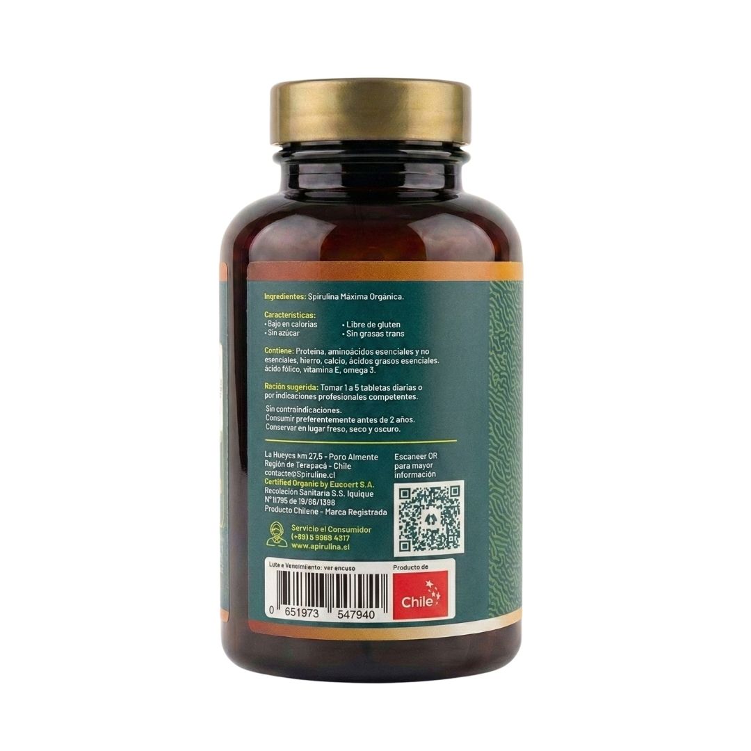 Organic Spirulina 270 tablets.