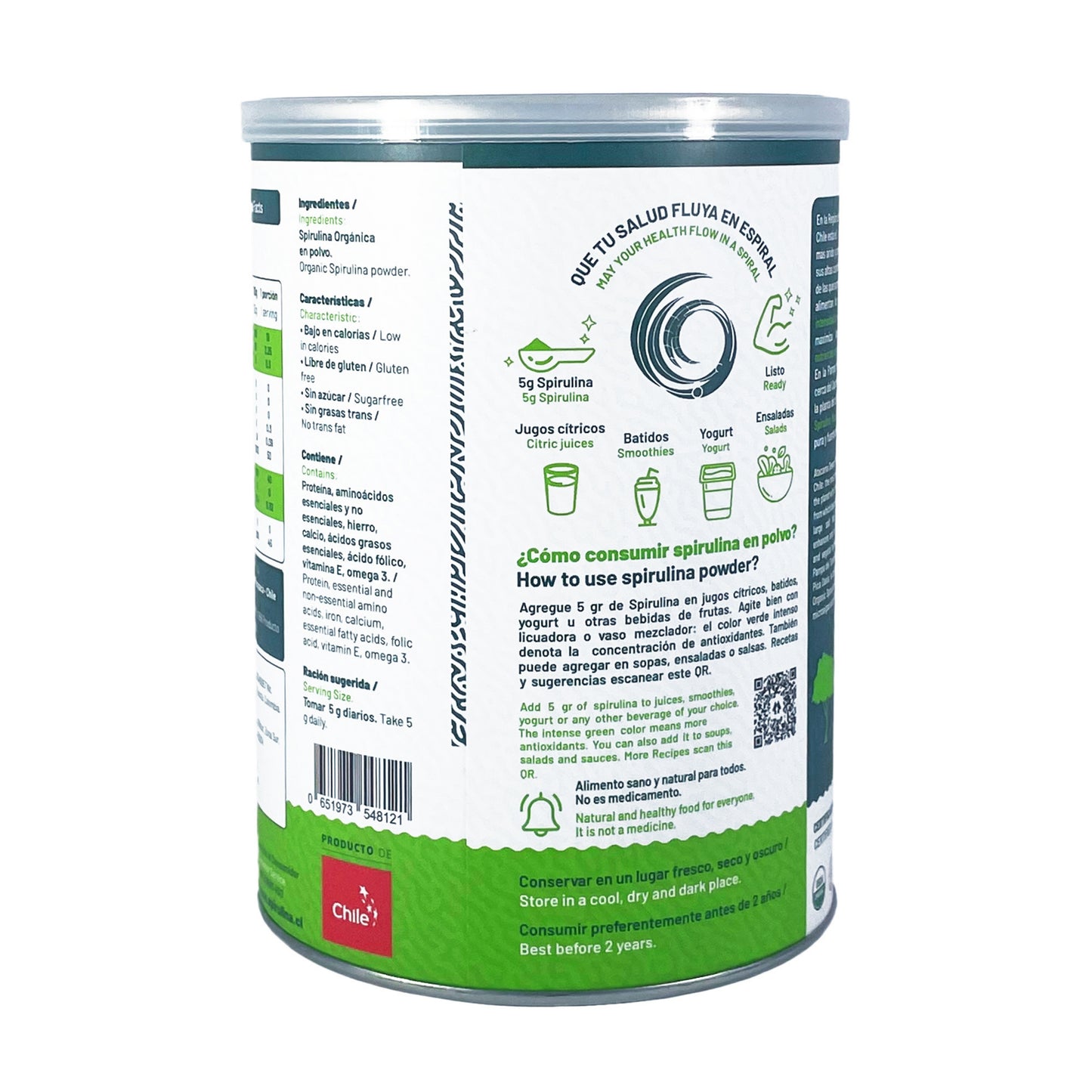 Organic Spirulina powder 500 grams