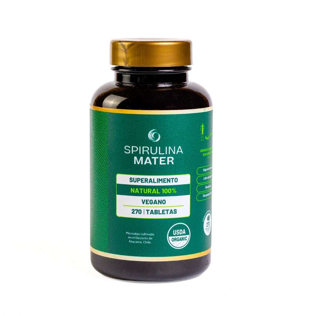 Frasco de spirulina de 270 tabletas