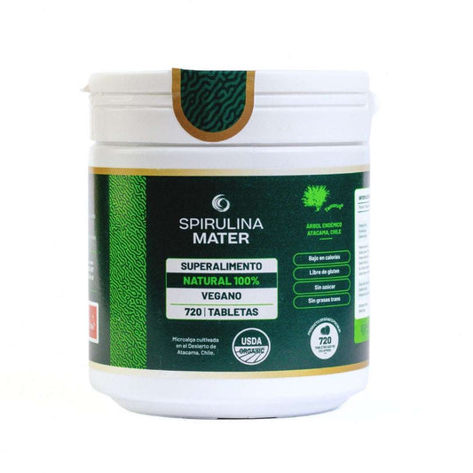 tarro de spirulina de 720 tabletas