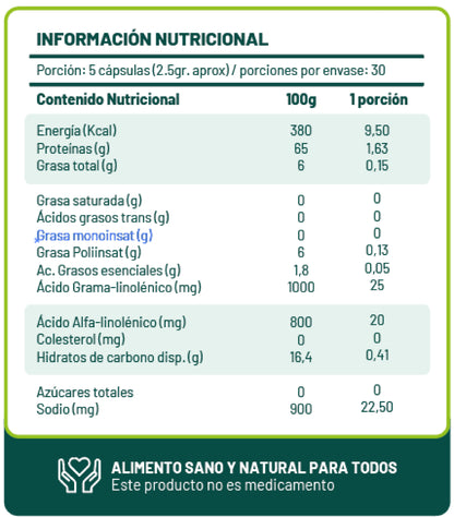 Organic Spirulina 150 Capsules