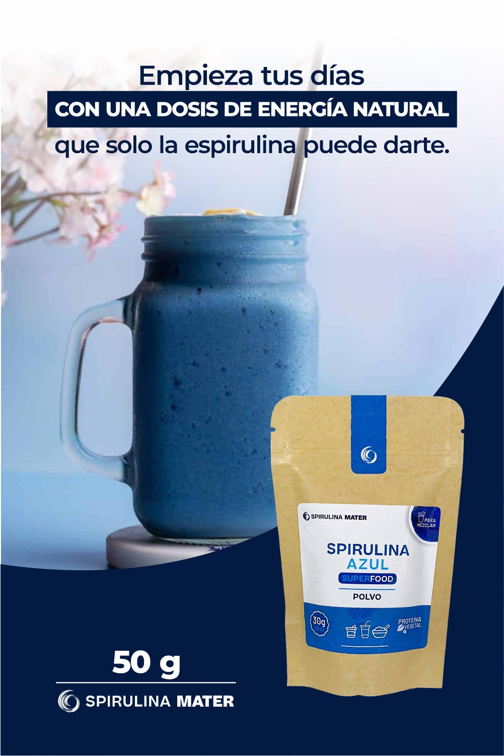 Spirulina Azul - Ficocianina en Polvo - 30g