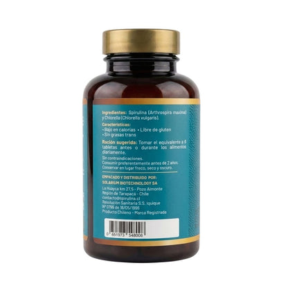 Spirulina + Chlorella en Tabletas | Frasco 270 und.