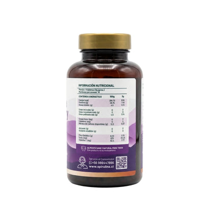 Frasco De Spirulina + Maqui Berry 90 Tabletas