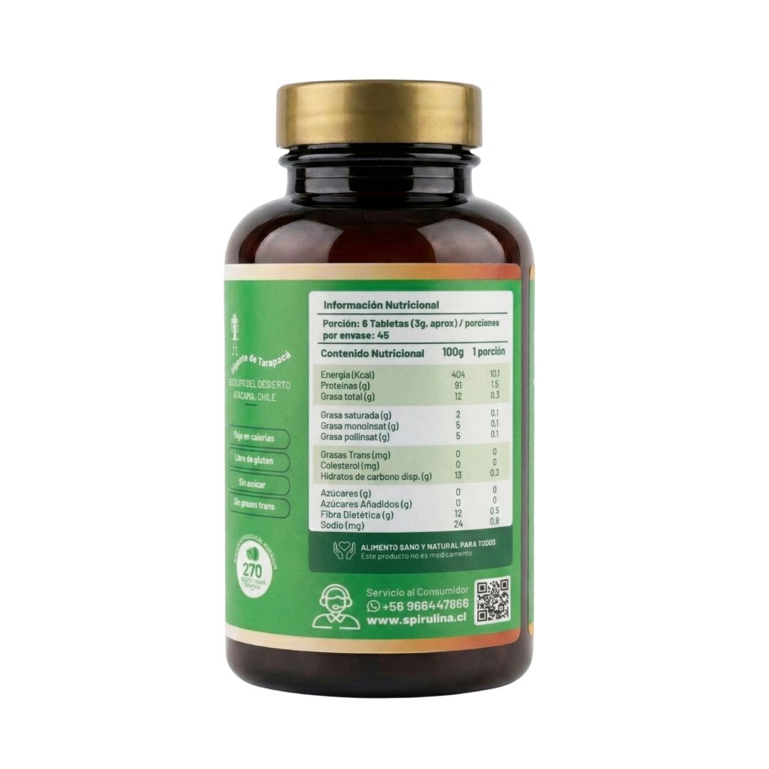 Frasco de Chlorella en Tabletas - 270 tabletas