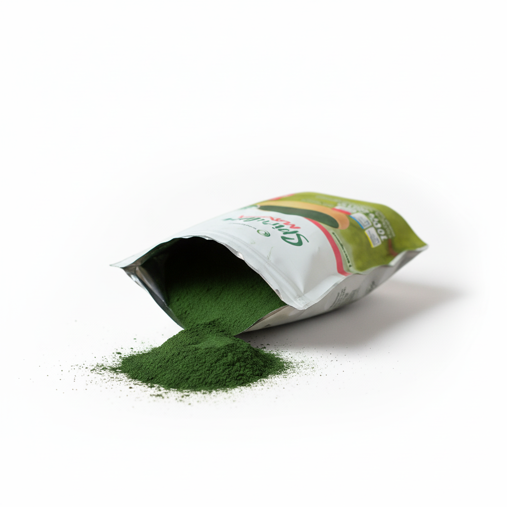 Spirulina orgánica en polvo de 300 gramos.