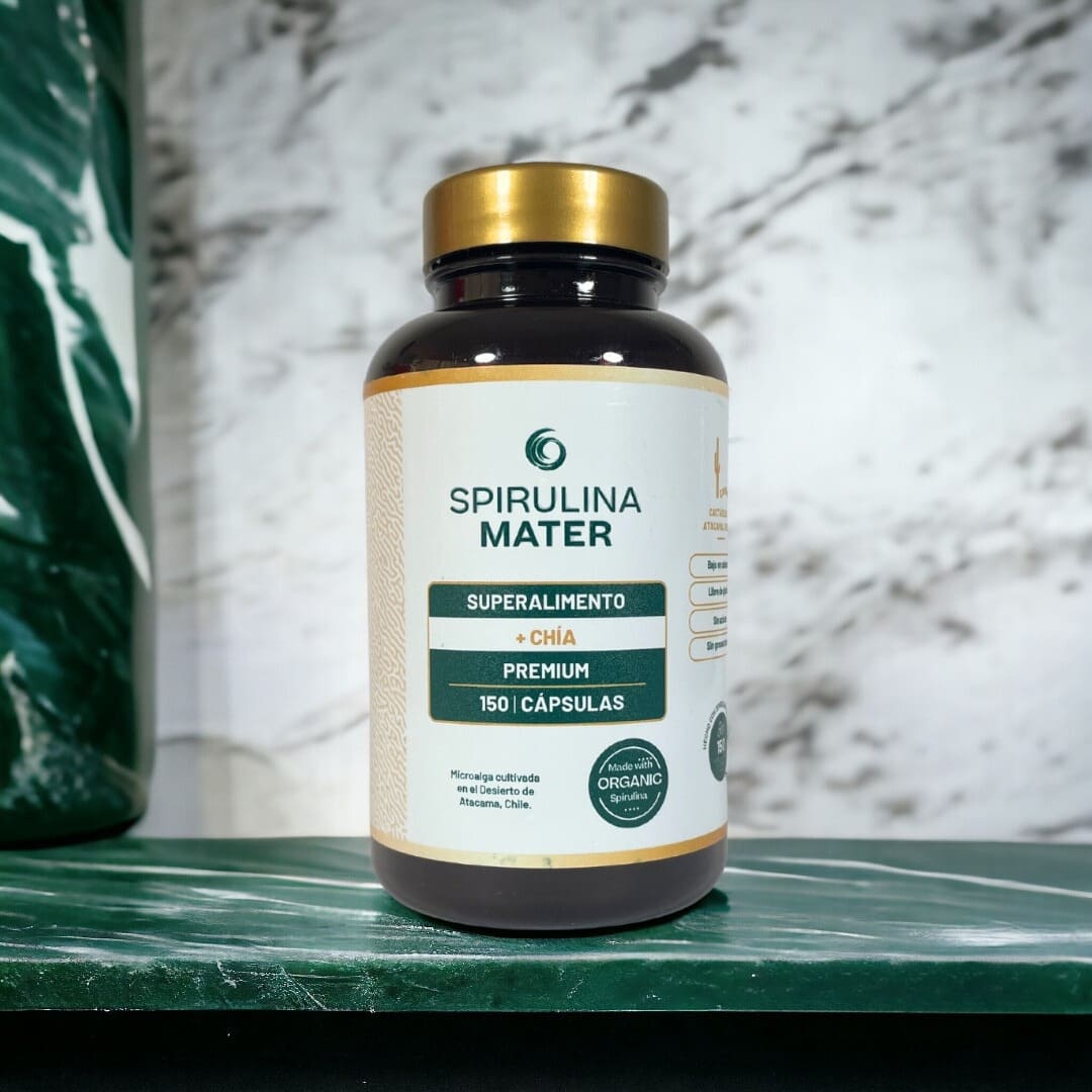 Spirulina Orgânica + Chia 150 Cápsulas.