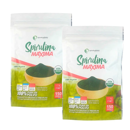 Spirulina Mater powder bag of 150 grams. 