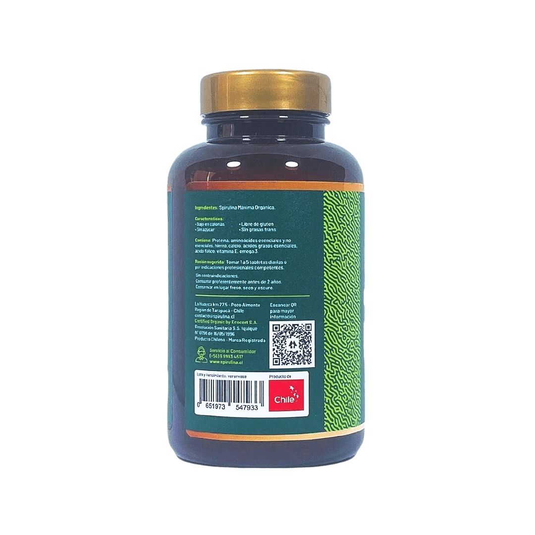 Organic Spirulina 180 tablets.